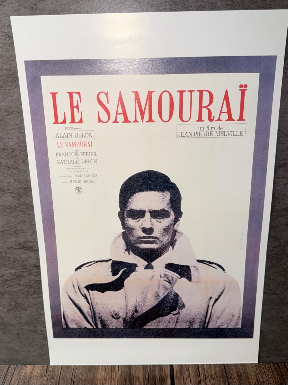 Le Samouraï Graphic Poster Print - Cream and Black